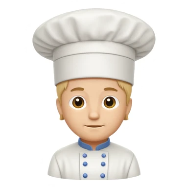 Tall chef's hat sticker