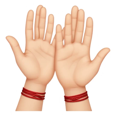 Two hands connect with red thread in suzume  sticker