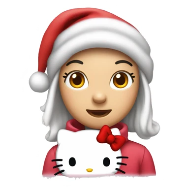 Hello kitty with a Santa hat sticker