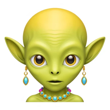 alien living in desert, very colorful, accessories, just face  sticker