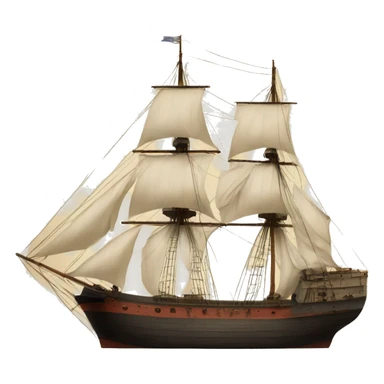 19th century cargo ship sticker