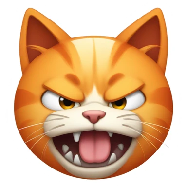 Angry looking Orange cat (mouth closed)  sticker