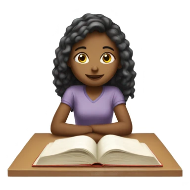 girl studying sticker