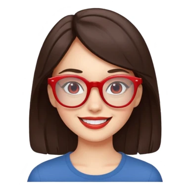 Brunette in red  glassespianista sticker