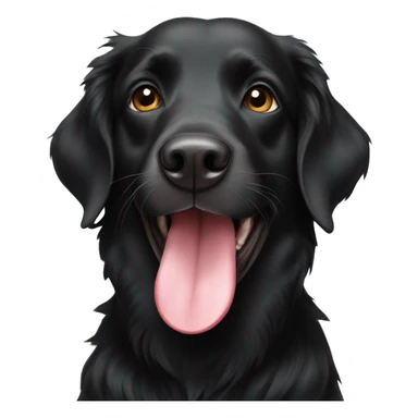 black Australian retriever with his tongue out sticker