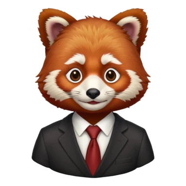 red panda with lawyer hair sticker