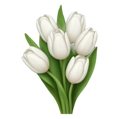 white tulip bouquet  sticker