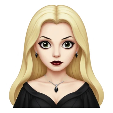 Vampira with long blonde hair sticker