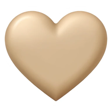 Beige heart ￼ sticker