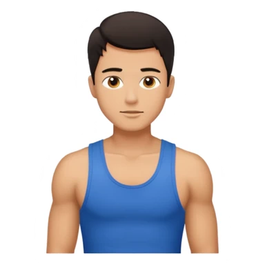 sexy gay guy emoji with short dark hair sticker