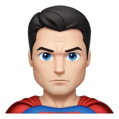 superman face with blue eyes sticker