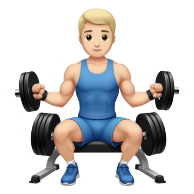 man seated weighted wrist curl sticker
