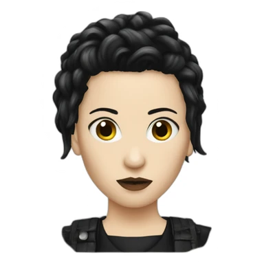 lisbeth salander with hair crest sticker