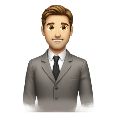 Attractive male restaurant manager with brown hair sticker