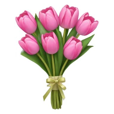 Bouquet of pink tulips sticker