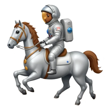 An Astronaught riding a horse sticker