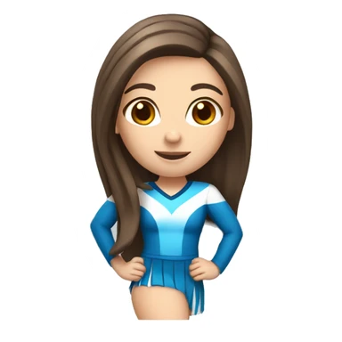 cheerleader with straight brown hair sticker