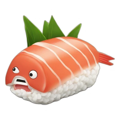Rampaging Tuna Nigiri Sushi sticker