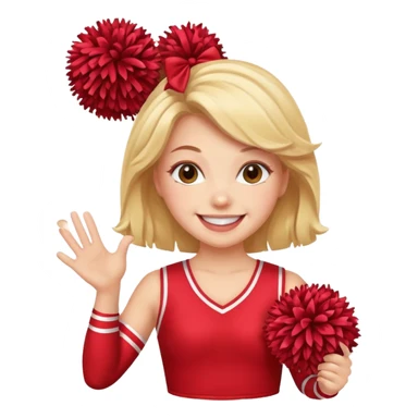 cheerleader with pom pom in front sticker