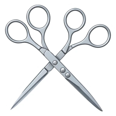 intertwined scissors sticker