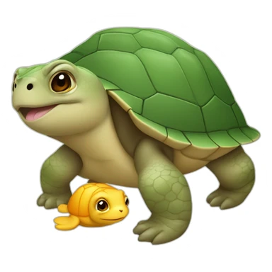 Tortue sur Loutre sticker