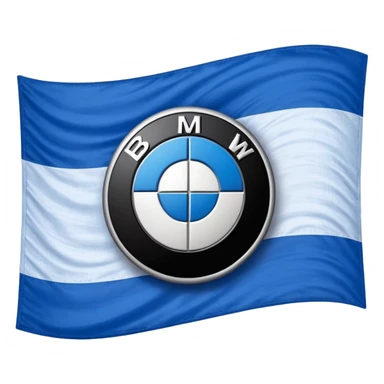 Bmw logo flag sticker
