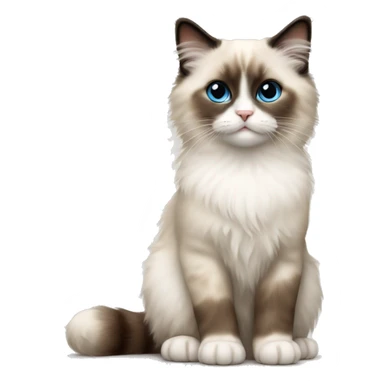 Ragdoll kitten sitting  sticker