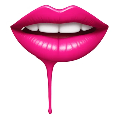 Pink kiss sticker