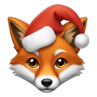 Fox with Santa Hat sticker