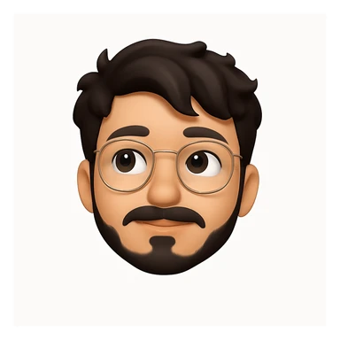 Create a front-facing 3D emoji-style head of a handsome man based on the reference photo. Keep facial features recognizable but stylized like a modern emoji: smooth, clean, expressive. Eyes looking slightly upward, as if thinking or imagining. Only the head, no body. Use soft 3D shading and a white background. No text. sticker