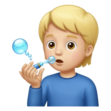 Bubble Blowing Kid sticker