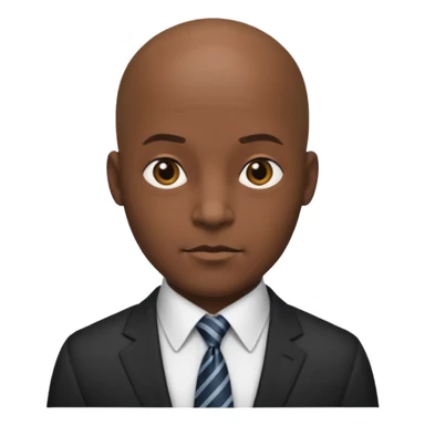 bald black men with ties sticker