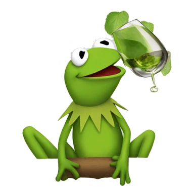 kermit drinking vine sticker