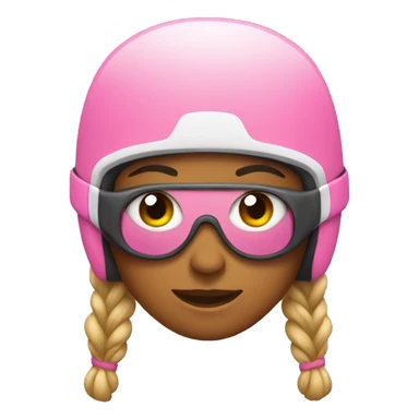 Pink ski suit sticker