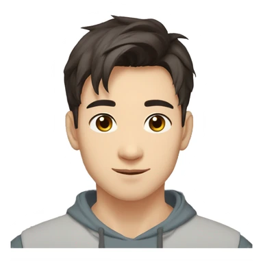 Male, 18 years old, without beard and mustache, dark brown hair, Kazakh, height 180 cm, pumped up sticker