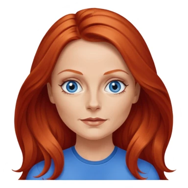 Geri Halliwell with blue eyes, long red hair sticker