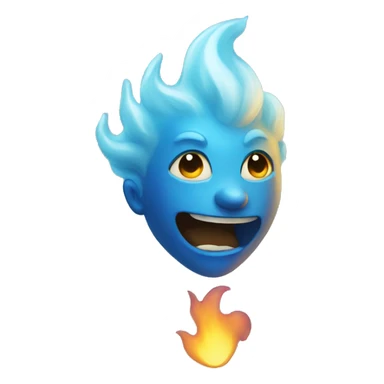 little blue spirit flame  sticker