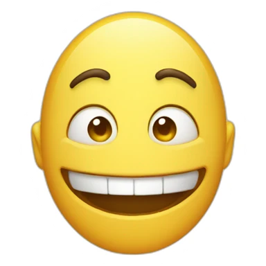 Crazy smile face sticker