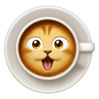 cat coffee sticker