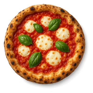 pizza napoletana vista dall'alto sticker