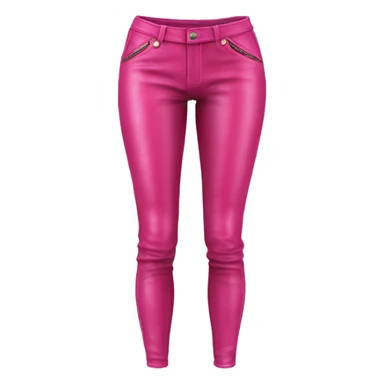 Realistic isolated pair of hot pink leather jegging pants. sticker