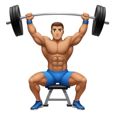 bodybuilder upper-back row exercise sticker