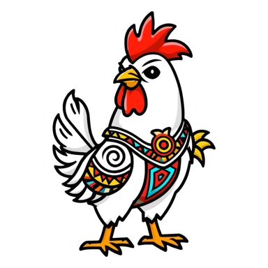 rooster shaman sticker