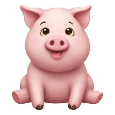 Piggy with teddy sticker