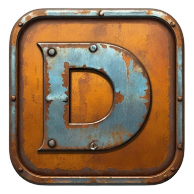 Create a Discord server icon showing the name DUBS based on RUST. sticker