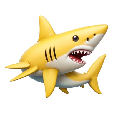 banana shark sticker