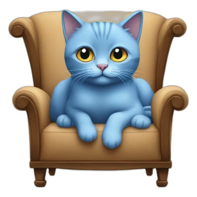 small-blue-Cat-sit-on-sofa sticker