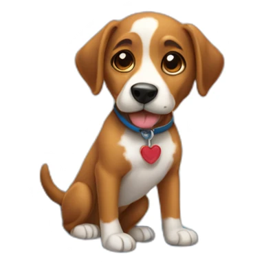 Perro en monopatín sticker