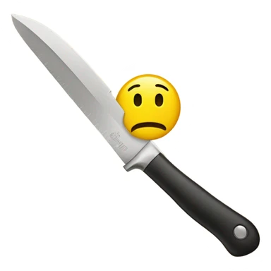 Smiley face with knife sticker