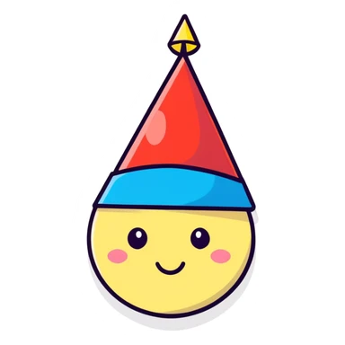 Party face giving the side eye sticker